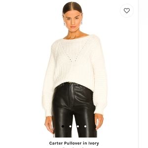 Free People Carter cozy pullover ivory sweater